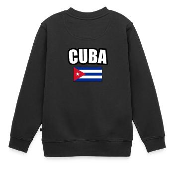 Cuba Kuba Flagge National Havanna Geschenk - Kinder Premium Organic Sweatshirt - Schwarz - Hinten - AI Model Kid Female (0cm)