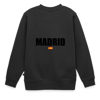 Espagne Madrid ville vacances voyage idée cadeau - Sweat Premium enfant bio - noir - Dos - AI Model Kid Female (0cm)