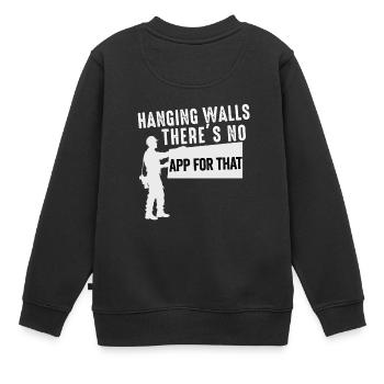 Trockenbauinstallateur Trockenbauer Trockenbaufertiger - Kinder Premium Organic Sweatshirt - Schwarz - Hinten - AI Model Kid Female (0cm)
