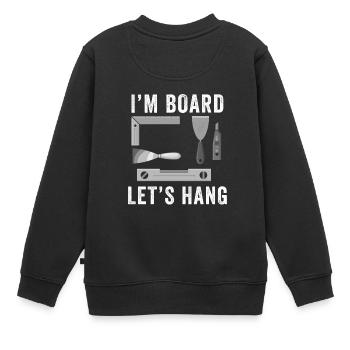 Trockenbauinstallateur Trockenbauer Trockenbaufertiger - Kinder Premium Organic Sweatshirt - Schwarz - Hinten - AI Model Kid Female (0cm)