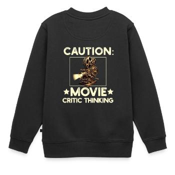 Critique de cinéma Cinéphile Cinéphile Amant Drôle Critique - Sweat Premium enfant bio - noir - Dos - AI Model Kid Female (0cm)