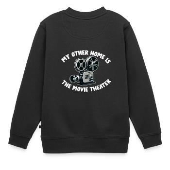 Critique de cinéma Cinéphile Cinéphile Amant Drôle Critique - Sweat Premium enfant bio - noir - Dos - AI Model Kid Female (0cm)
