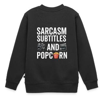 Critique de cinéma Cinéphile Cinéphile Amant Drôle Critique - Sweat Premium enfant bio - noir - Dos - AI Model Kid Female (0cm)