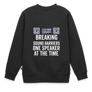 Autoradio pour haut-parleurs d’installateur audio Basse de voiture - Sweat Premium enfant bio - noir - Dos - AI Model Kid Female (0cm)