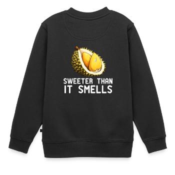Durian Fruchtliebhaber Lustige Durio Zibethinus Männer - Kinder Premium Organic Sweatshirt - Schwarz - Hinten - AI Model Kid Female (0cm)