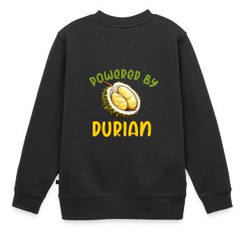 Durian Fruchtliebhaber Lustige Durio Zibethinus Männer - Kinder Premium Organic Sweatshirt - Schwarz - Hinten - AI Model Kid Female (0cm)