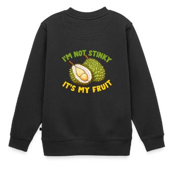 Durian Fruchtliebhaber Lustige Durio Zibethinus Männer - Kinder Premium Organic Sweatshirt - Schwarz - Hinten - AI Model Kid Female (0cm)