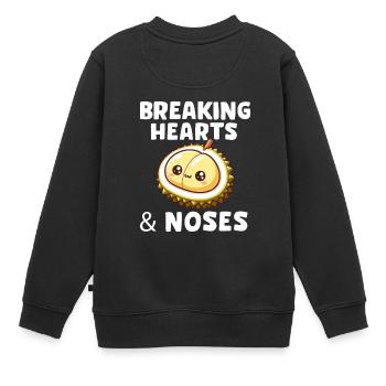 Durian Fruchtliebhaber Lustige Durio Zibethinus Männer - Kinder Premium Organic Sweatshirt - Schwarz - Hinten - AI Model Kid Female (0cm)