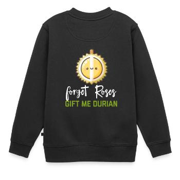 Durian Fruchtliebhaber Lustige Durio Zibethinus Männer - Kinder Premium Organic Sweatshirt - Schwarz - Hinten - AI Model Kid Female (0cm)