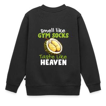 Durian Fruchtliebhaber Lustige Durio Zibethinus Männer - Kinder Premium Organic Sweatshirt - Schwarz - Hinten - AI Model Kid Female (0cm)