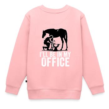 Drôle de maréchal-ferrant fers à cheval Installateur de sabots de chevaux - Sweat Premium enfant bio - rose - Dos - AI Model Kid Female (0cm)