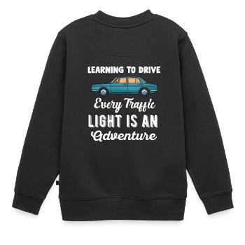 Neue Fahrschüler Mädchen Frauen Mutter Tochter - Kinder Premium Organic Sweatshirt - Schwarz - Hinten - AI Model Kid Female (0cm)