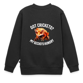 Schopfgecko Männer Frauen Eidechse Wimpern Gecko - Kinder Premium Organic Sweatshirt - Schwarz - Hinten - AI Model Kid Female (0cm)