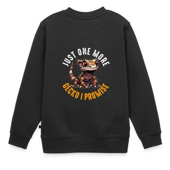 Schopfgecko Männer Frauen Eidechse Wimpern Gecko - Kinder Premium Organic Sweatshirt - Schwarz - Hinten - AI Model Kid Female (0cm)