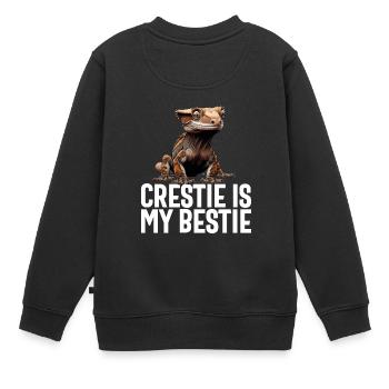 Schopfgecko Männer Frauen Eidechse Wimpern Gecko - Kinder Premium Organic Sweatshirt - Schwarz - Hinten - AI Model Kid Female (0cm)