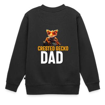 Schopfgecko Männer Frauen Eidechse Wimpern Gecko - Kinder Premium Organic Sweatshirt - Schwarz - Hinten - AI Model Kid Female (0cm)