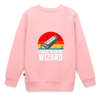 Mundharmonikaspieler für Männer Frauen Lustiger Harmoniker - Kinder Premium Organic Sweatshirt - Rosa - Hinten - AI Model Kid Female (0cm)