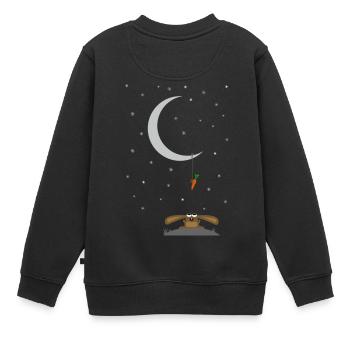hase häschen kaninchen bunny osterhase mümmelmann - Kinder Premium Organic Sweatshirt - Schwarz - Hinten - AI Model Kid Female (0cm)