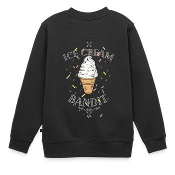Softeis Machine - Kinder Premium Organic Sweatshirt - Schwarz - Hinten - AI Model Kid Female (0cm)