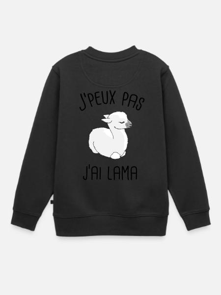 Baby-Lama - Kinder Premium Organic Sweatshirt - Schwarz