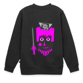 Reine rose - Sweat Premium enfant bio - noir - Dos - AI Model Kid Female (0cm)