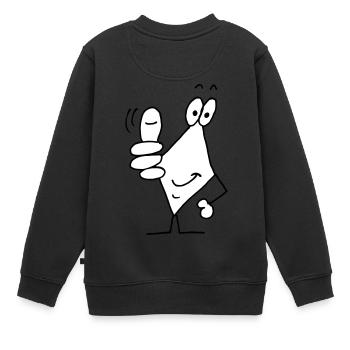 pouces vers le haut - Sweat Premium enfant bio - noir - Dos - AI Model Kid Female (0cm)