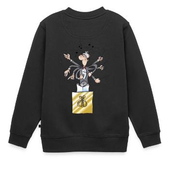 conducteur - Sweat Premium enfant bio - noir - Dos - AI Model Kid Female (0cm)