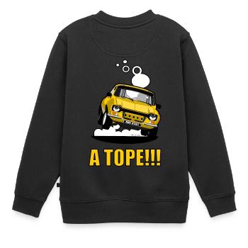 Ein TOPE - Kinder Premium Organic Sweatshirt - Schwarz - Hinten - AI Model Kid Female (0cm)