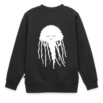 Quallen die durchsichtigen Herrscher des Meeres - Kinder Premium Organic Sweatshirt - Schwarz - Hinten - AI Model Kid Female (0cm)