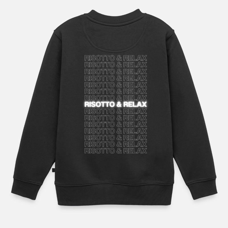 Risotto & Relax - Sweat Premium enfant bio - noir