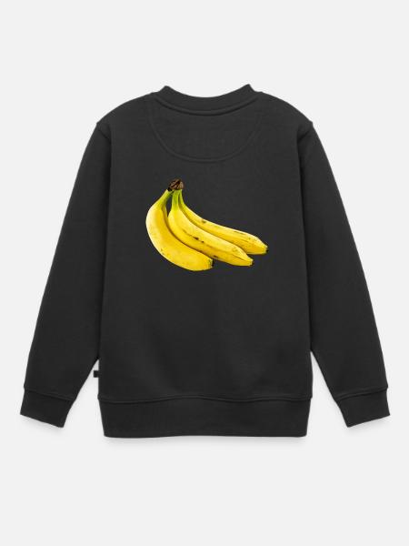 Bananen - Kinder Premium Organic Sweatshirt - Schwarz