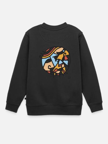 CERCLE CIEL ORANGE - Sweat Premium enfant bio - noir