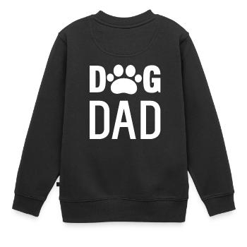 HUND VATI - Kinder Premium Organic Sweatshirt - Schwarz - Hinten - AI Model Kid Female (0cm)