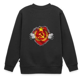 Kommunismus Geschenk - Kinder Premium Organic Sweatshirt - Schwarz - Hinten - AI Model Kid Female (0cm)