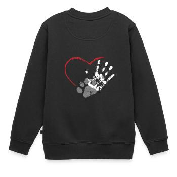 Hundebesitzer - Kinder Premium Organic Sweatshirt - Schwarz - Hinten - AI Model Kid Female (0cm)