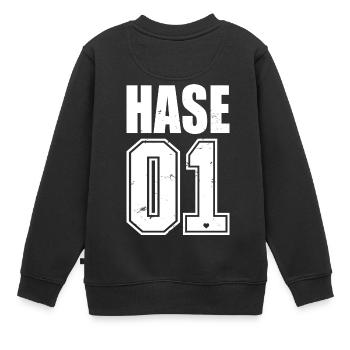 Hase Hasi Maus Queen Mausi Kosename 01 King - Kinder Premium Organic Sweatshirt - Schwarz - Hinten - AI Model Kid Female (0cm)