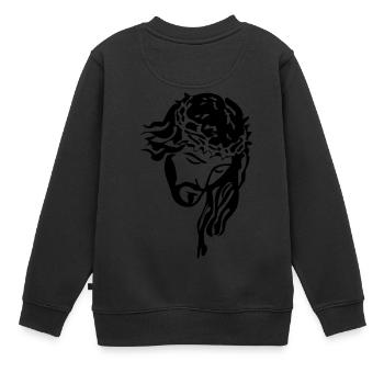 Jésus-Christ - Sweat Premium enfant bio - noir - Dos - AI Model Kid Female (0cm)