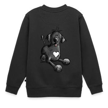 Labbi Love - Labrador Retriever - Kinder Premium Organic Sweatshirt - Schwarz - Hinten - AI Model Kid Female (0cm)