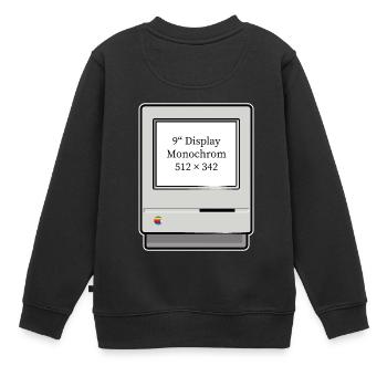 Computer Classic - alter Computer - Kinder Premium Organic Sweatshirt - Schwarz - Hinten - AI Model Kid Female (0cm)