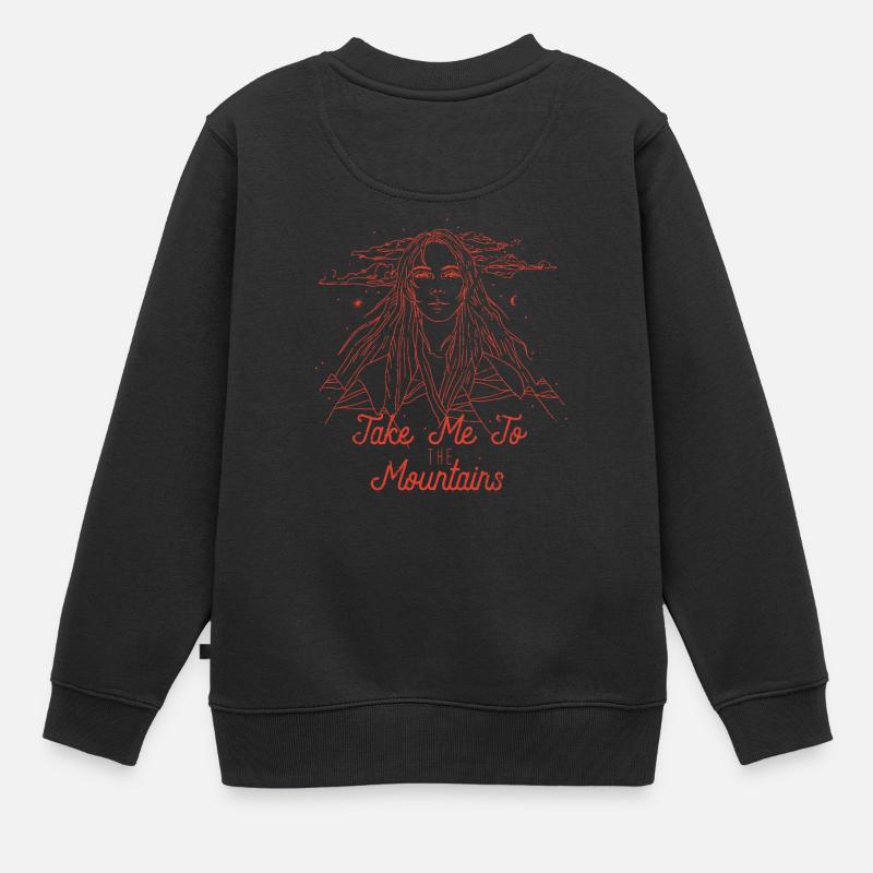 mountains - Kinder Premium Organic Sweatshirt - Schwarz