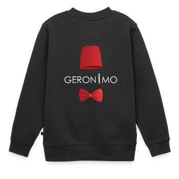 Geronimo Fez & Noeud Papillon - Sweat Premium enfant bio - noir - Dos - AI Model Kid Female (0cm)
