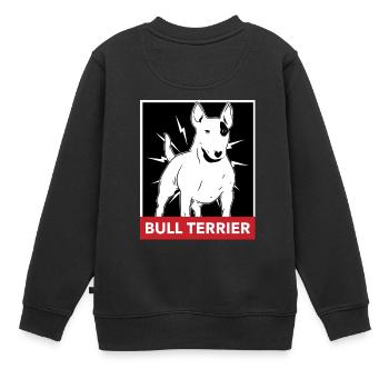 Bullterrier - Kinder Premium Organic Sweatshirt - Schwarz - Hinten - AI Model Kid Female (0cm)