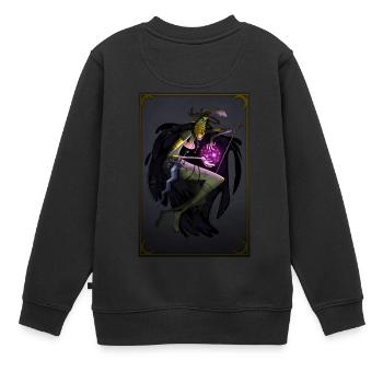 haute prêtresse - Sweat Premium enfant bio - noir - Dos - AI Model Kid Female (0cm)