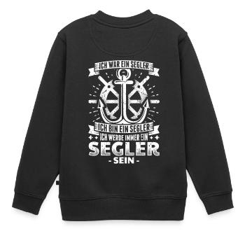 Sailing sails Sailing sails - Kids Premium Organic Sweatshirt - black - Back - AI Model Kid Female (0cm)