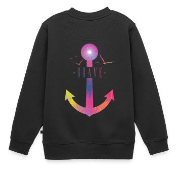 Brave - Ancrage coloré - Sweat Premium enfant bio - noir - Dos - AI Model Kid Female (0cm)
