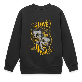 Nous aimons le théâtre - théâtre - Sweat Premium enfant bio - noir - Dos - AI Model Kid Female (0cm)