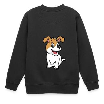 Animaux chiens Chiens Enfants Bébé Bébé Animaux - Sweat Premium enfant bio - noir - Dos - AI Model Kid Female (0cm)