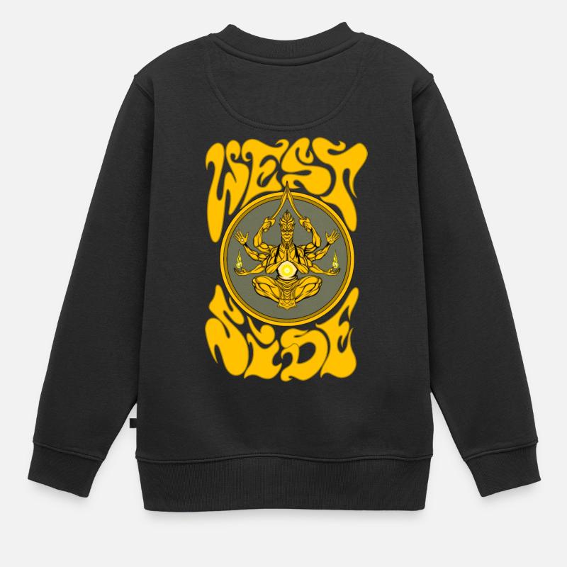 Côté ouest - Sweat Premium enfant bio - noir