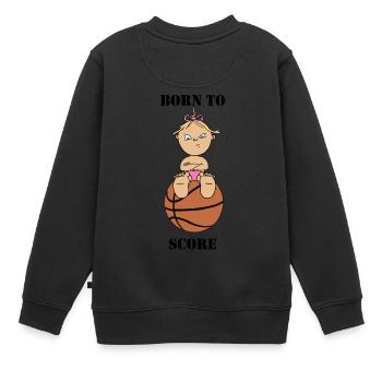 BB Fille 4 - Sweat Premium enfant bio - noir - Dos - AI Model Kid Female (0cm)