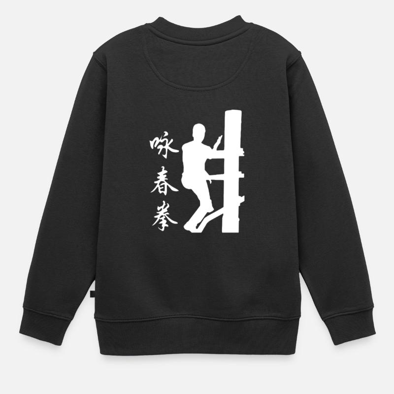 Shadow Blanc Mook Jong - Sweat Premium enfant bio - noir